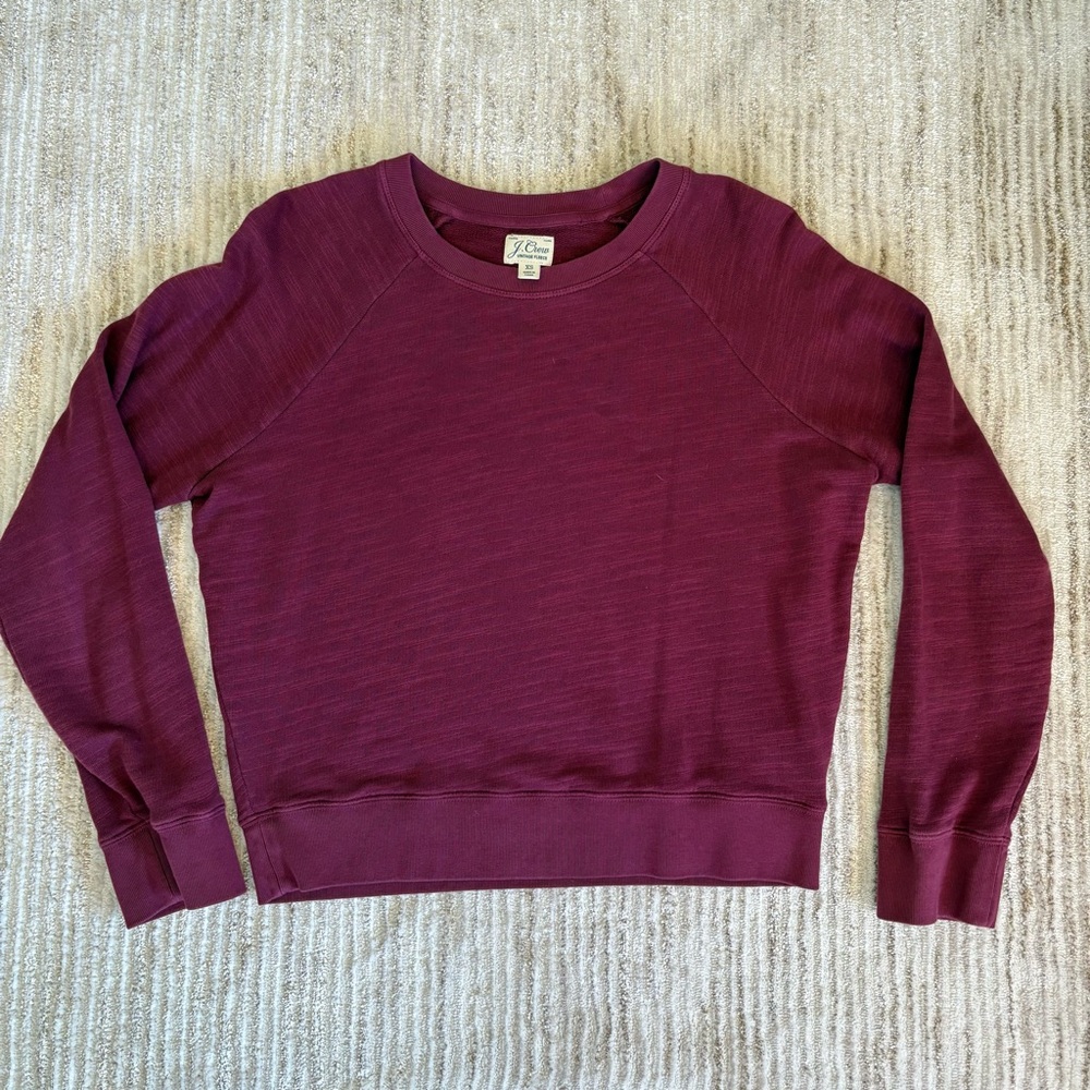 J. Crew Crewneck Pullover in Vintage Cotton Terry
